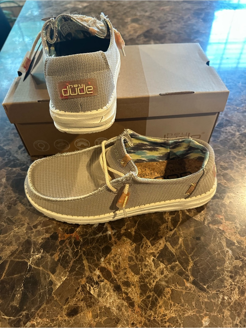 Hey Dude Women’s Wendy Sox Stone White NWT